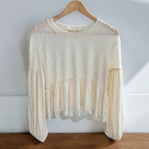 NWOT Altar’d State Boxy Babydoll Top Ivory Size Medium - Picture 2 of 9